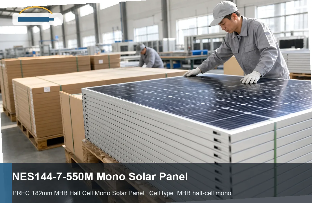 NES144-7-550M Mono Solar Panel