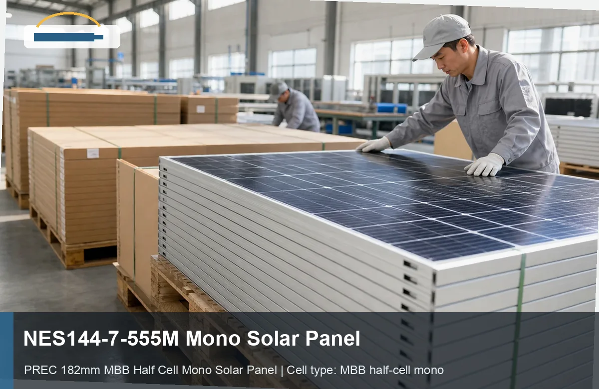 NES144-7-555M Mono Solar Panel